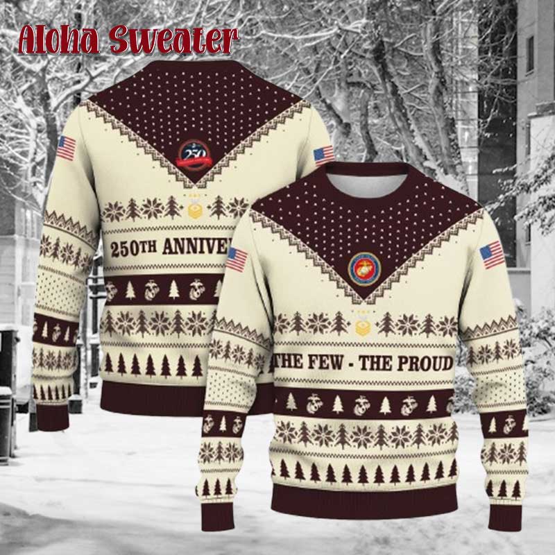 The Proud Ranks Usmc Ugly Christmas Sweater product image