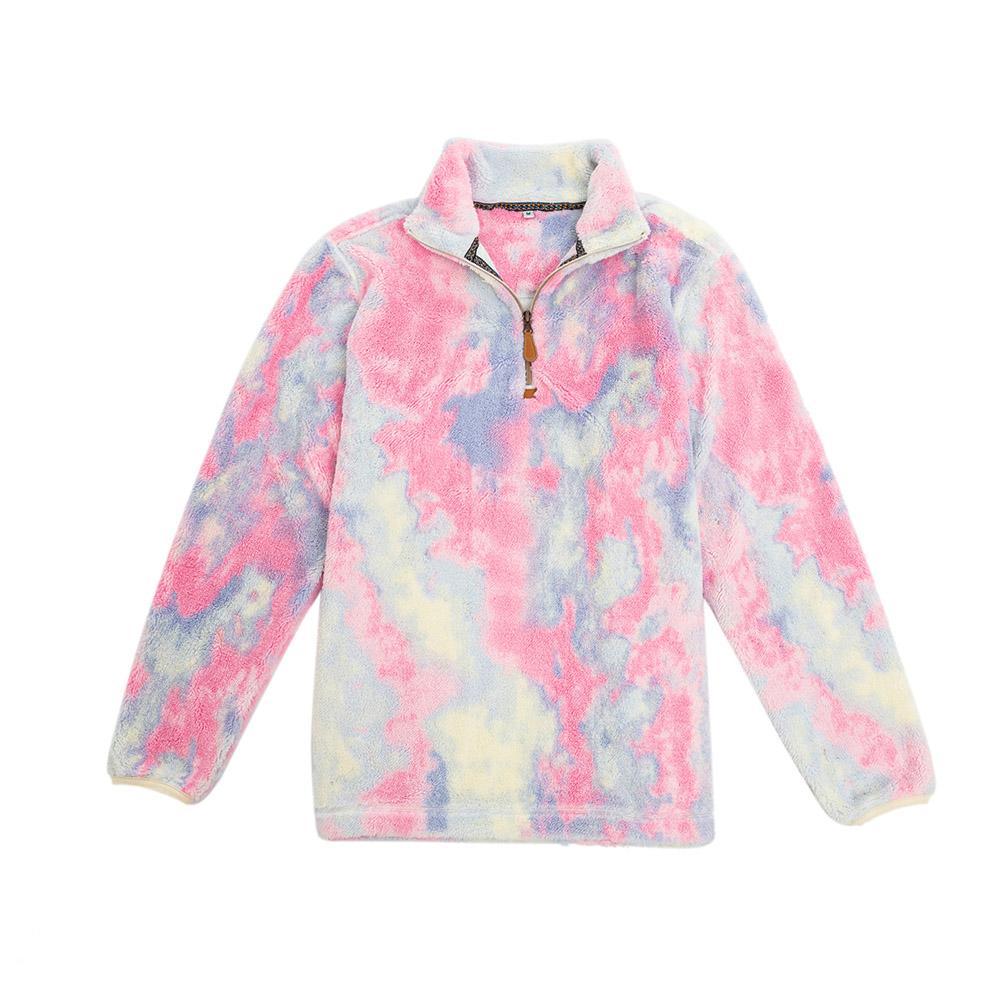 Katydid Preppy Pink Purple Tie Dye 3 Sherpa Jacket - Adult & Kids T-Shirts, Sweatshirts & Hoodies apparel design preview 1