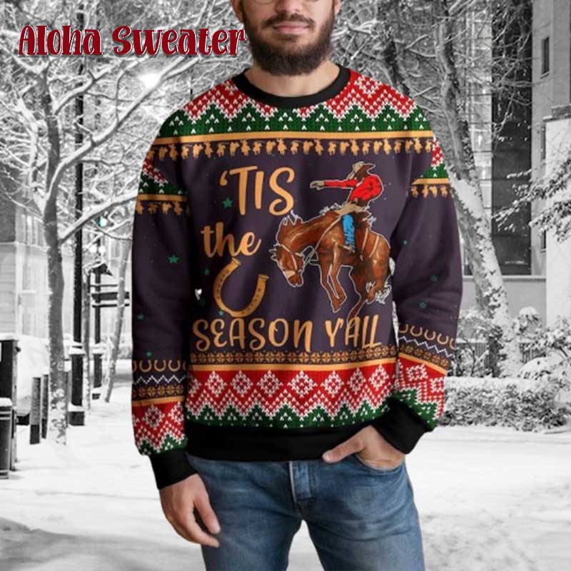 Rodeo Western Cowboy Ugly Christmas Sweater product image 2