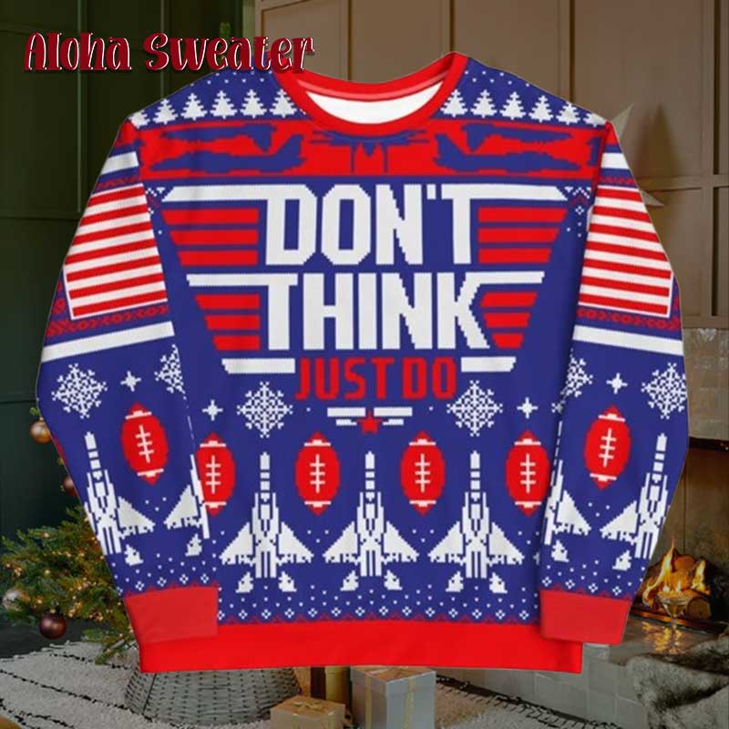 Top Gun Green Logo Ugly Christmas Sweater product image 4