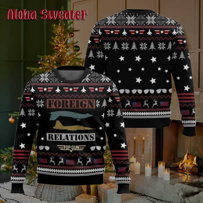 Because I Was Inverted Top Gun Ugly Christmas Sweater product image 5