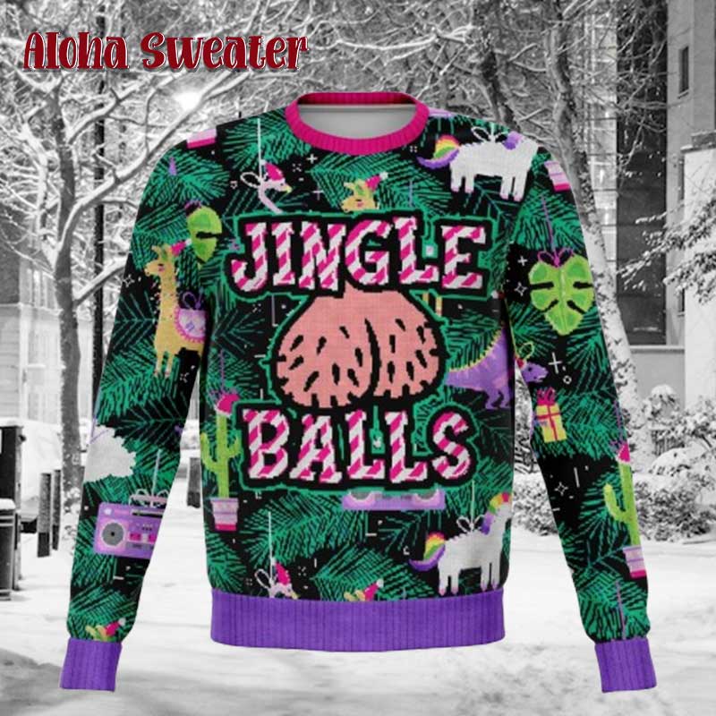 Blue Vers Jingle Balls Naughty Ugly Christmas Sweater product image 5