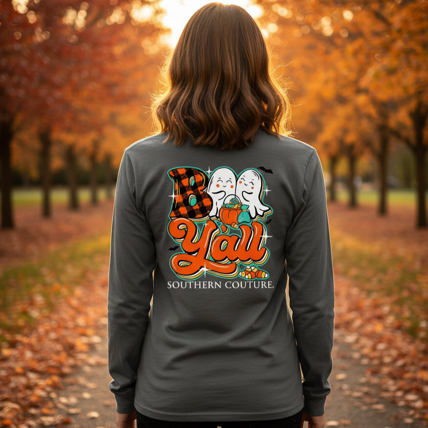 SALE Southern Couture Classic Boo Y'All Fall - Adult & Kids T-Shirts, Sweatshirts & Hoodies apparel design preview 1