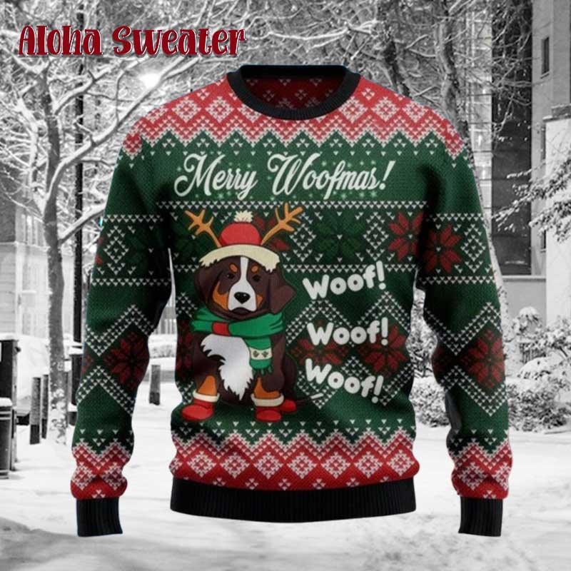 This Is Fine Meme Funny Dog Ugly Christmas Sweater product image 2