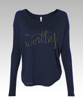 Sassy Frass Captivated Worthy Flowy Christian Bright - Adult & Kids T-Shirts, Sweatshirts & Hoodies apparel design preview 1