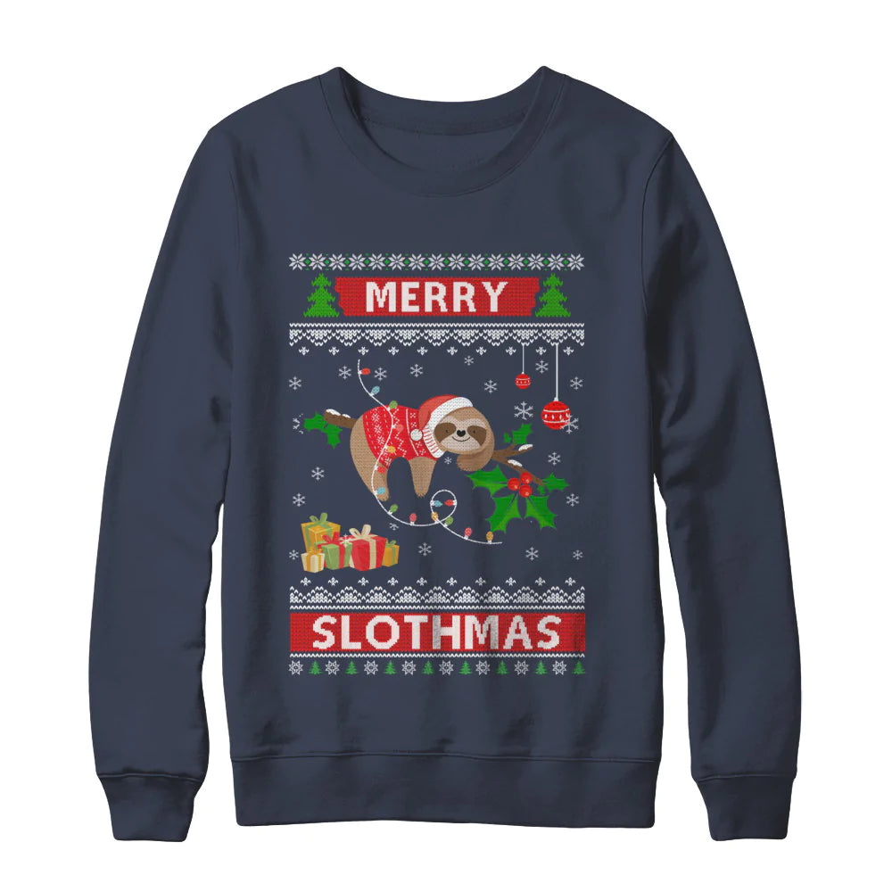 Sloth merry slothmas Christmas sweater product image 3
