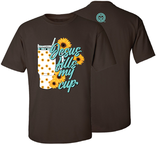 Girlie Girl Originals Jesus Fills My Cup - Adult & Kids T-Shirts, Sweatshirts & Hoodies apparel design preview 2
