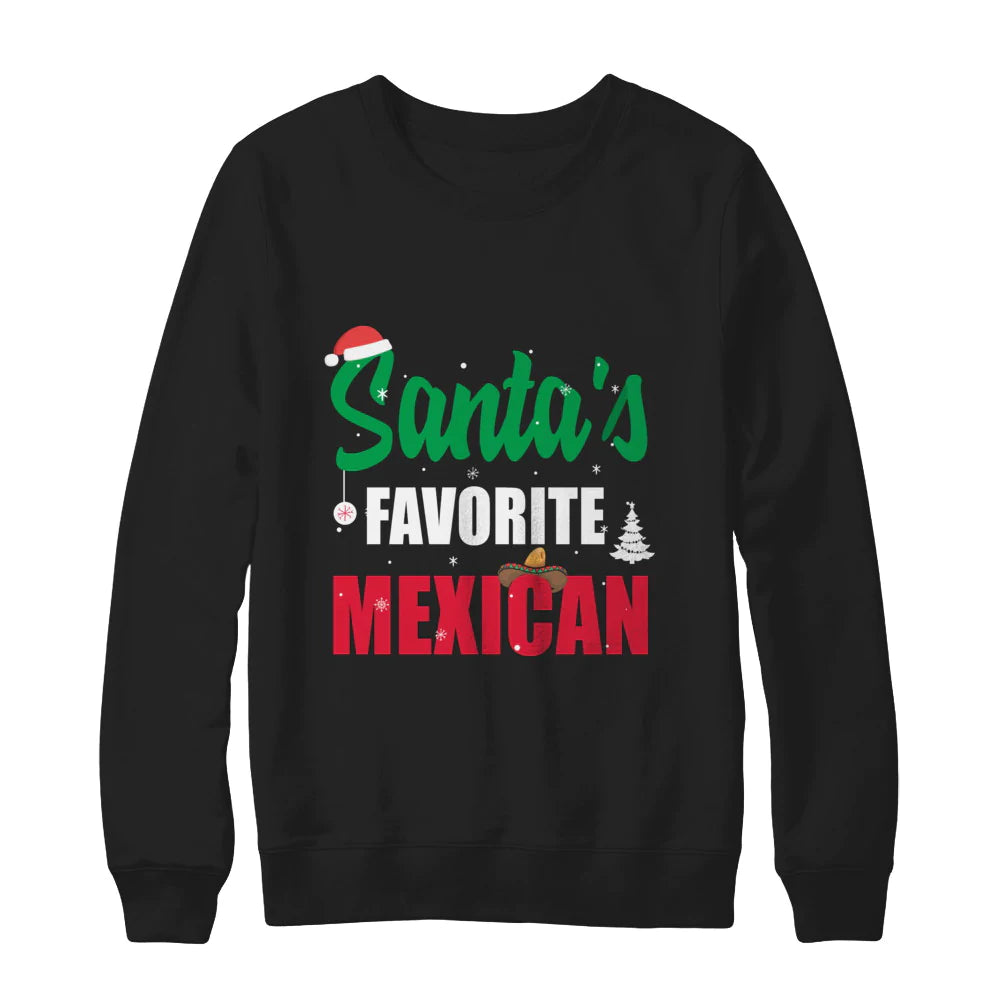 Santa’s favorite mexican Christmas sweater product image 4